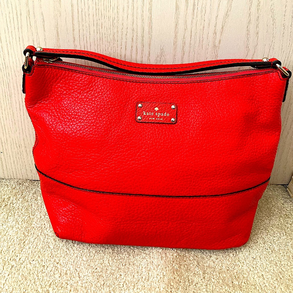 Kate Spade Red Leather Satchel Purse- New